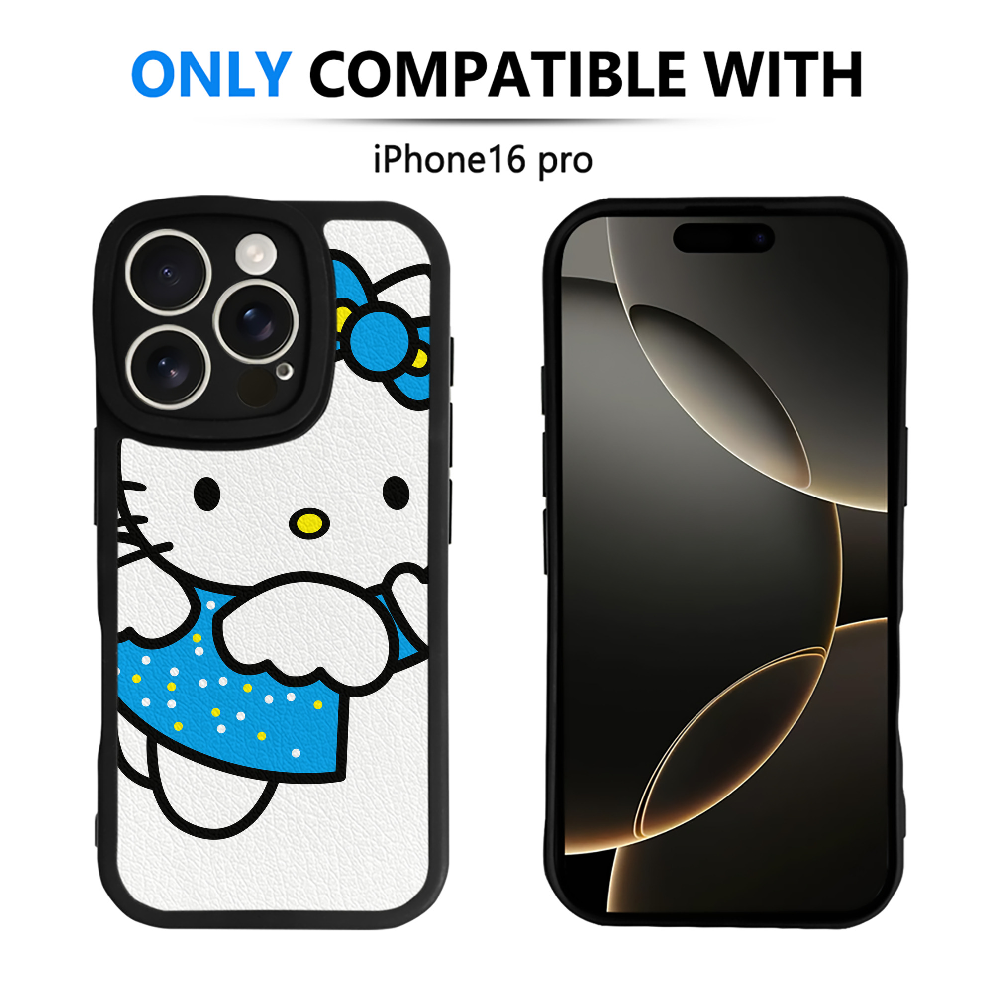（画像用） Hello Kitty ハローキティ 【iPhone 16シリーズ対応】シリコンスマホケース（レザー調） 材質：シリコン